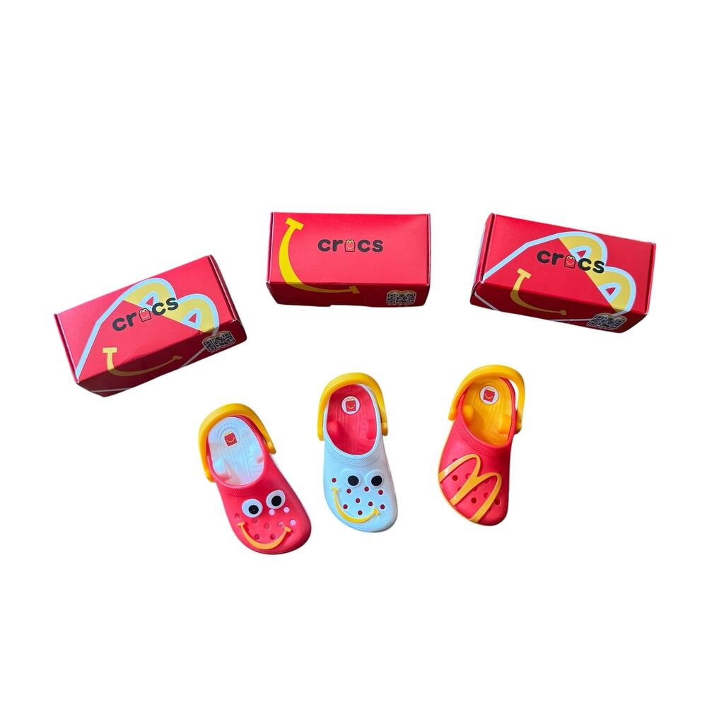 McDonald’s 2024 Croc Keychain Toy Lot of 6 Happy Meals #1, #3, #5 Collectibles